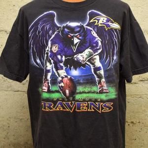 Vintage 90S Baltimore Ravens Liquid Blue Tshirt